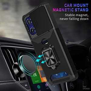 iPhone 16E 2025 iPhone 17E <b>Magnetic</b> Kickstand W/ Sliding <b>Camera</b> Cover Card Slot - Product Image 4
