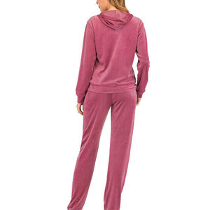 Conjunto Deportivo de Invierno para Mujer con Capucha, Estampado Sólido, 100% Algodón, Ecológico, Transpirable, Casual, Venta al por Mayor, Personalizado - Product Image 2