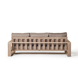 Indonesian-Made Teak <b>Wood</b> Three-Seater Outdoor <b>Sofa</b> Set with Cushion for Garden Patio Dining Hotel or Park Furniture - Product Image 4