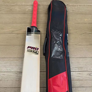 Bâton de cricket personnalisable léger en bois, style classique vintage, logo pour entraînement en extérieur, jardin, fête, sports anglais - Product Image 1