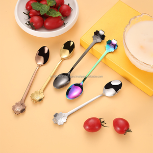 พรีเมี่ยมคุณภาพสแตนเลสดอกซากุระจับไอศกรีมขนมหวานชุดช้อนกวนกาแฟ - Product Image 6