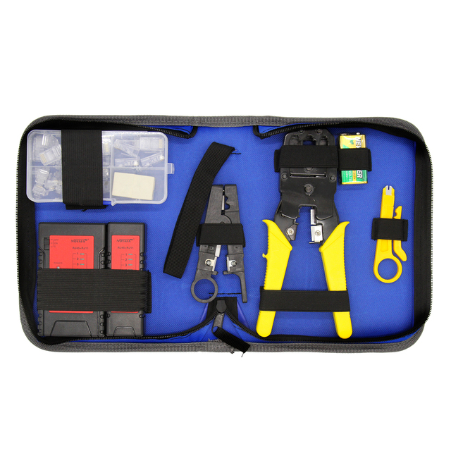 NOYAFA NF-1206 Professional Network Computer Maintenance Repair Tool Kit Lan Cable Tester NF-468 Wire Stripper Crimping Tool Set