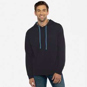 Sweat à capuche en coton à manches longues et cordon de serrage contrastés pour hommes - Product Image 1