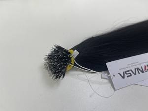 Proveedor de cabello al por mayor Extensiones de cabello de micropunta 100% Cabello humano virgen vietnamita color negro natural - Product Image 2