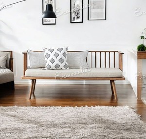 Sofá de salón de 2 plazas de bambú natural de diseño minimalista moderno para patio exterior sala de estar balcón jardín parque o villa - Product Image 1