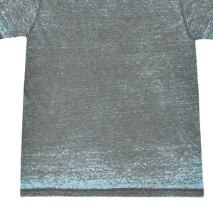 Camiseta de Doble Tono Gris Azulado Lavado, Estilo Vintage con Textura Desgastada, Unisex, Ropa Urbana Informal de Verano, Logotipo Personalizado, Alta Calidad OEM - Product Image 3