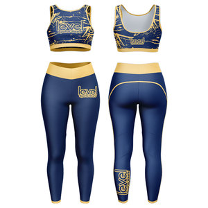 Vente en gros Tenue de yoga Vêtements de sport Ensembles de fitness pour la course à pied Pantalon ample à jambes larges Ensemble de leggings de sport - Product Image 3