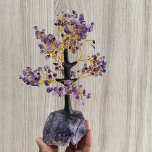 Arbre d'améthyste naturel Offre Spéciale avec grappe cadeau d'agate authentique fête folklorique mariage bonsaï grappe arbre décor Art Style spécimen - Product Image 5