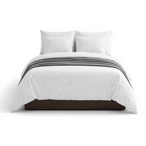 Base de Cama de Madera de Caoba Sólida con Chapa de Nogal, Diseño Moderno, Muebles de Dormitorio, Cama de Madera para Hogar y Hotel - Product Image 2