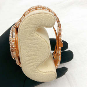 Personalizado VVD Moissanite Rose Gold Tone Iced Out Hip Hop Mecánico Automático Reloj de pulsera de diamantes Moda personalizada a bajo precio - Product Image 2