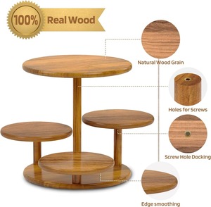Soporte de madera y resina para pasteles, elegante soporte decorativo para postres para bodas, fiestas de cumpleaños y uso moderno en la cocina del hogar de la India - Product Image 3