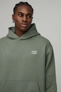 Sudadera con Capucha Extra Grande para Hombre, con Logotipo Personalizado por Transferencia Térmica, de Buena Calidad, Fabricante de Sudaderas con Empaque Personalizado y Servicio de Entrega Rápida - Product Image 2