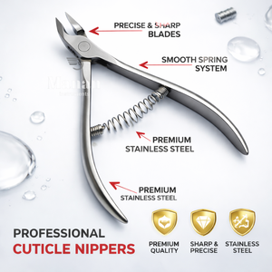 Coupe-cuticules professionnel en acier inoxydable à double ressort de qualité supérieure, outil de manucure et pédicure - Product Image 4