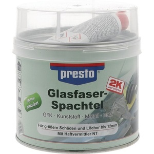 Presto 2K Grey-Green <b>Fiberglass</b> <b>Filler</b> 1000g Can with Hardener Red Craft Tools & Supplies - Product Image 1