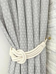 Handmade Cotton Curtain <b>Tieback</b>, Square Knot Drapery <b>Tieback</b>, - Product Image 3