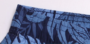 2025 hommes Shorts chauds maillots de bain 100% coton imprimé short de bain cordon uni teint hommes grande taille tricoté maillot de bain - Product Image 3