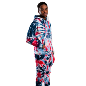 Conjunto de chándal informal Tie-Dye para hombre, ropa de descanso de invierno cómoda y acogedora para uso diario, relajación en interiores, característica de talla grande - Product Image 1