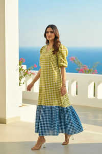 Surtout vente impression unique portant des robes Maxi pour l'été et le printemps conception robes à la mode pour les femmes fête portant des robes ensemble - Product Image 2