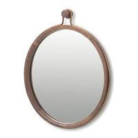 Miroir mural rond vintage de haute qualité pour la décoration de la maison avec design en lin