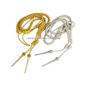 Officer Uniform Aiguillette Gold Mylar Cord Silver Aiguillettes Officer <b>Peak</b> <b>Caps</b> - Product Image 4