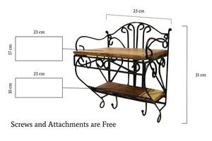 Venta al por mayor de estantes de pared de diseño moderno personalizado de alta calidad Metal madera hierro latón Material decoración del hogar de bajo costo baño sala de estar - Product Image 4