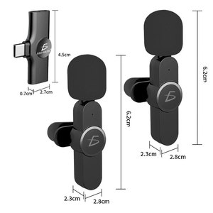 Portable 2-in-1 <b>Wireless</b> Lavalier <b>Microphone</b> for Android Cell Phone Live Streaming - Product Image 4