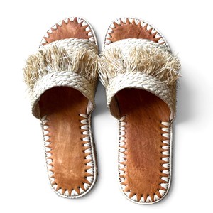Sandalias Planas de Rafia Marroquí de Moda con Punta Cerrada, Estilo Slip-On, Transpirables para Primavera/Verano, con Forro de Cuero Genuino y Algodón - Product Image 2
