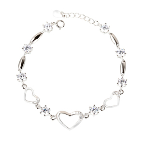 สร้อยข้อมือเงินแท้รูปหัวใจ Jeulia ดีไซน์ทันสมัย - Product Image 3