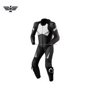 ชุดแข่งรถมอเตอร์ไซค์หนัง/คอร์ดูร่าแบบใหม่สำหรับผู้ชายและผู้หญิง สีดำน้ำเงิน ชุดแบบชิ้นเดียว กันลม กันน้ำ ระบายอากาศได้ดี - Product Image 1