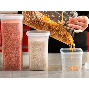 <b>Tall</b> Transparent Eco-Friendly PP Large Capacity Food Storage Container Set 3 Airtight Stackable Spice Dry Food Lids <b>Kitchen</b> - Product Image 3