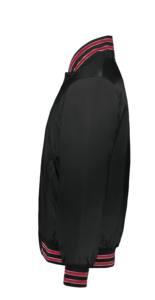 Chaqueta Bomber con Capucha Unisex Premium 2025, Negra con Tiras Rojas, Tela de Lona, Estilo Vintage, para Invierno en Chicago - Product Image 4