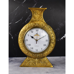 ช่างฝีมือทำด้วยมือนาฬิกาแขวนผนังทองเหลืองเหนือกาลเวลาของความสง่างามและความแม่นยำสำหรับการตกแต่งบ้านควอตซ์แรงจูงใจสไตล์โบราณ - Product Image 6