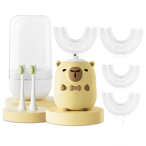 Spazzolino Elettrico Automatico per Bambini Capybara con 2 Testine a Forma di U, Morbido, Alimentazione USB Tipo-C, LED - Product Image 2