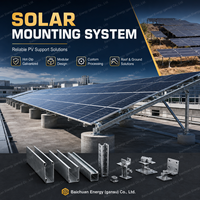 Sistema de Montaje Solar de Inclinación Fija de Alta Resistencia, Galvanizado en Caliente, Soporte de Aluminio para Paneles Solares en Techos Planos