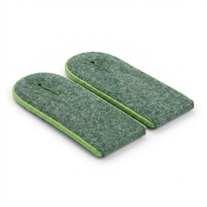 Épaulettes personnalisées OEM gris champêtre avec passepoil vert prairie brodé pour uniforme d'officier - Product Image 4