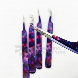 RMI Best-seller pince à épiler professionnelle en acier inoxydable pour cils en papier art pince à épiler pour extension de faux cils et logo personnalisé - Product Image 5