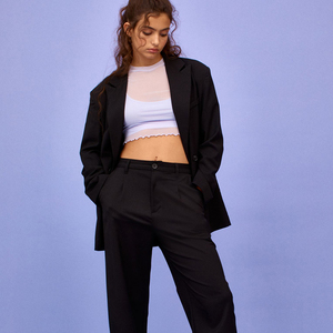 Vente en gros de pantalons de survêtement pour femmes pantalons baggy taille haute pantalon de jogging à jambes larges pantalons de sport pour femmes de printemps pantalons de survêtement - Product Image 1