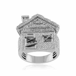 Colección de moda 925 plata esterlina Vvs Moissanite diamante Hip Hop anillo fabricante hombres joyería personalizada anillo helado - Product Image 5