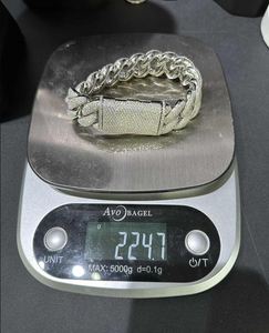 VVS <b>Moissanite</b> 925 Sterling Silver <b>Bracelet</b> 22MM 8 Inches White Gold Plated <b>Bangle</b> - Product Image 6