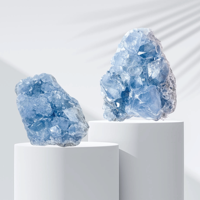 Spécimen minéral brut de grappe de cristal de célestite naturelle en gros pour les collectionneurs décoration de la maison guérison énergétique et Feng Shui