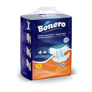 Bonero Adults diapers High quality 10psc per pack Supplier in Turkey Medium size Disposable diapers Adult Nappies Manufacturer t