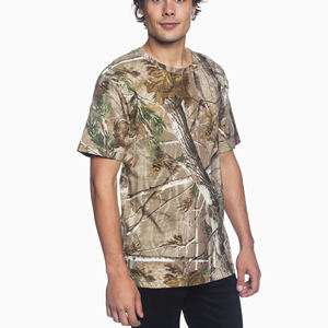 Camiseta de algodón pesado de alta calidad personalizada por todo el bosque impreso Realtree Mossy Aok ropa de caza camisetas para hombres - Product Image 3