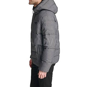 Meilleure vente Veste à bulles d'hiver de haute qualité pour hommes Logo personnalisé Tricoté Respirant Stand Windproof Canvas pour High Street Style - Product Image 6