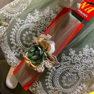 Mới Thiết Kế Thời Trang Bé Ưa Thích Ăn Mặc Đặt Vàng Ren Frilly Cơ Thể <span class=keywords><strong>Net</strong></span> Váy Dài & Hairband Cho Trẻ Em Trẻ Em 2 Màu Sắc Của Bên - Product Image 5