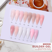 Gel Pembangun Kuku UV Bebas Hema Grosir OEM ODM 30g Gel Keras Pembangun Kuku Self-Leveling Bebas Hema untuk Salon Kuku