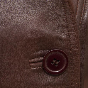 Abrigo de Invierno de Cuero Personalizable para Mujer, Chaqueta de Cuero Genuino Cálida de Último Diseño en Venta - Product Image 4