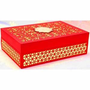 Festival Red Wooden <b>Sweet</b> Packaging <b>Boxes</b> Hot Selling <b>Gifts</b> & Crafts Wooden <b>Boxes</b> Wall Signs Made In India - Product Image 1