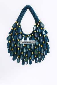 Artisan Crafted Statement Handbag Trendy <b>Beaded</b> Shoulder Bag For Women - Product Image 6