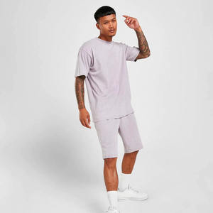 2023 High Street Hommes Lilas Sweat Shorts Élégant Vintage Lavé Avec Des Cordons Et Des Poches Latérales Design Uni en Vente - Product Image 3