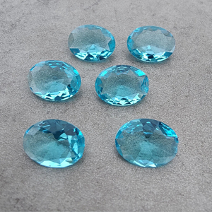 Aaa + chất lượng tự nhiên màu xanh thạch anh lỏng đá quý hình dạng hình bầu dục mặt cắt hiệu chỉnh bán buôn đá quý trong tất cả các kích cỡ - Product Image 2